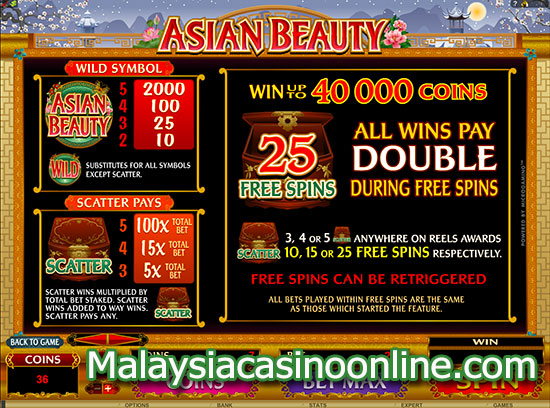 亚洲美人 (Asian Beauty Slot) - Free Spins Bonus