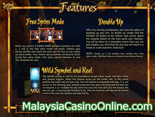 库帕海岸老虎机 (At The Copa Video Slot) Features