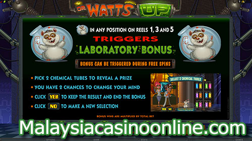 瓦茨博士 老虎机 (Dr Watts Up Slot) - Bonus