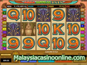 艾西斯百万钞票老虎机 (Mega Moolah Isis Slot)